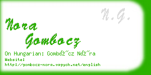 nora gombocz business card